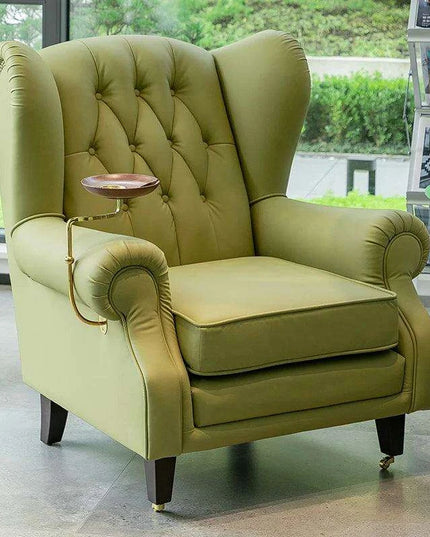 Elegant Leather Wingback Chair for Modern Living Areas