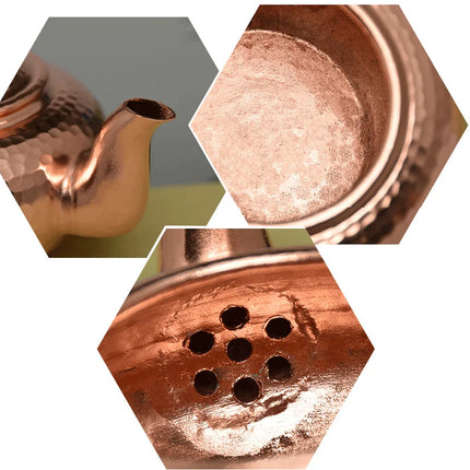 350ML Small Red Copper Teapot Handmade Solid Thick Copper Personal Tea Kettle, Chinese Kongfu Style Copper Tea Pot,Mini 350ml-small-red-copper-teapot-handmade-solid-thick-copper-personal-tea-kettle-chinese-kongfu-style-copper-tea-pot-mini
