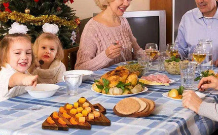 Festive Wooden Christmas Tree Serving Tray for Holiday Gatherings and Home Decor