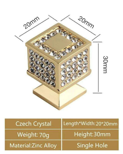 Luxurious Gold and Crystal Cabinet Pulls - Exquisite Design and Lasting Quality
