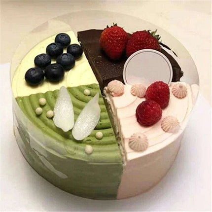 Chic Clear Mousse Cake Wrap Set with Elegant Foil and Secure Closure - Premium Dessert Presentation Solution