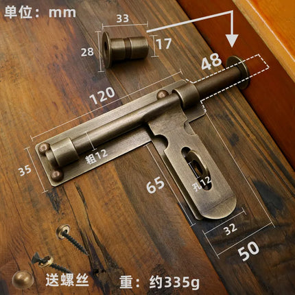 Antique Solid Brass Door Bolt Set Single Door Sliding Latch with Strike Plate & Keyhole Wooden Door Hardware for Furniture antique-solid-brass-door-bolt-set-single-door-sliding-latch-with-strike-plate-keyhole-wooden-door-hardware-for-furniture