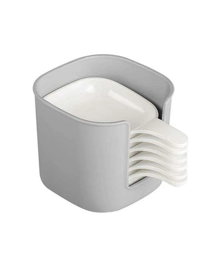 Elegant 7-Piece White Seasoning Dish Set with Organizing Box for Stylish Dining