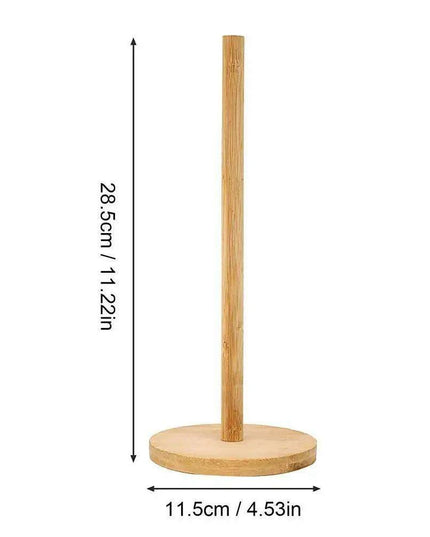 Bamboo Storage Stand for Kitchen and Bathroom - Eco-Friendly Organizer for Paper and Cling Film