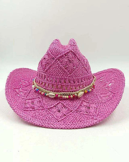 Handcrafted Unisex Denim Straw Cowboy Hat for Ultimate Summer Sun Protection