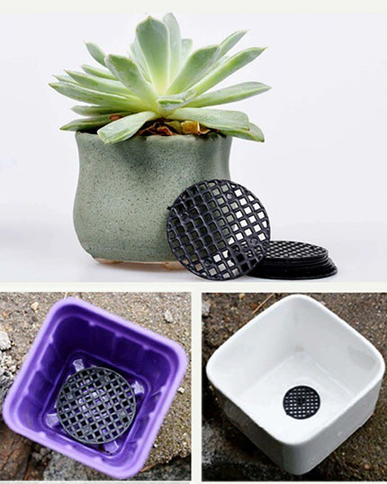 Garden Optimizer: 10-Pack Durable Mesh Drainage Cushions for Circular Planters