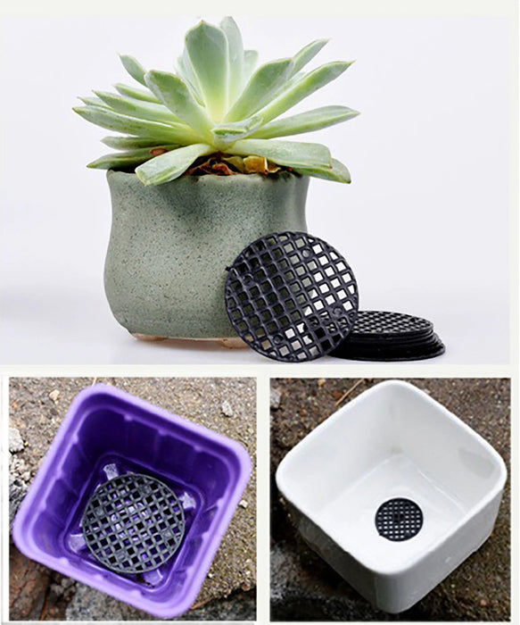 Enhance Plant Health with Mesh Bottom Pads: Set of 10 for Round Plant Pots