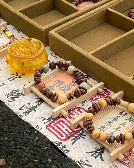 Set of 6 Stylish Natural Bamboo Square Coasters for Elegant Tea and Dessert Serving