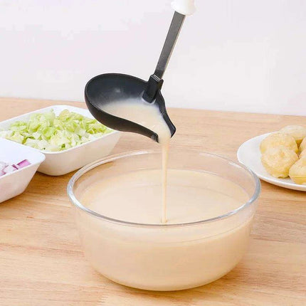 Extended Handle Ladle with Precision Pouring Spout for High-Temperature Cooking