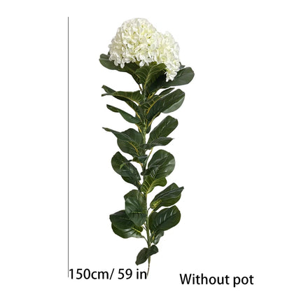 50-150cm Artificial Hydrangea Tree Faux Potted Plant Realistic Artific