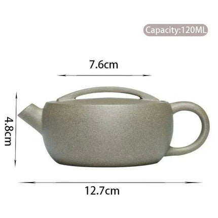 Unique Artisan Teapot - 120ml Handcrafted Green Section Mud Tea Set