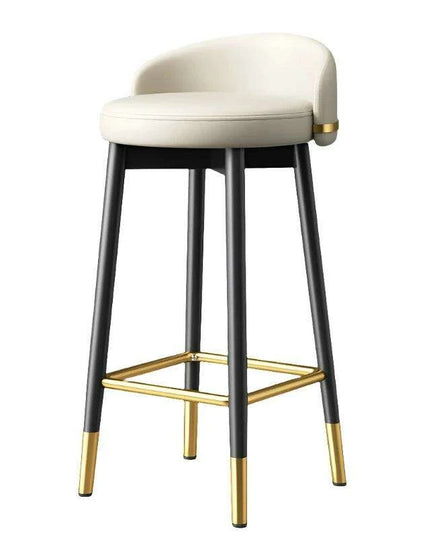 Sleek Scandinavian Leather Gaming and Vanity Stool - Trendy Seating for Modern Interiors