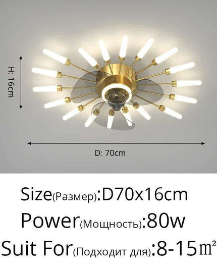 Luxurious Crystal-Embellished Ceiling Fan with Adjustable Dimmable Lighting - Transform Your Home Decor with Glamorous Elegance