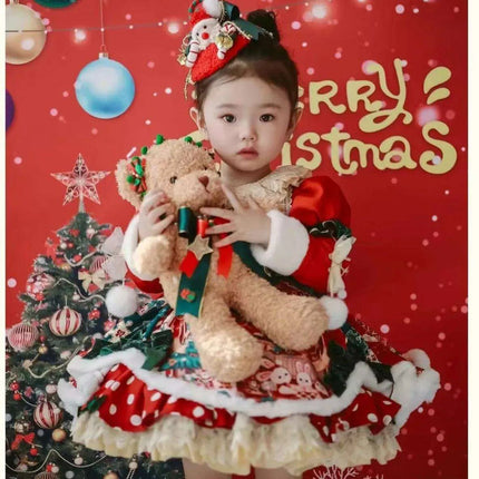 Captivating Velvet Spanish-Inspired Lolita Dress for Girls - Perfect for Celebrations and Special Occasions