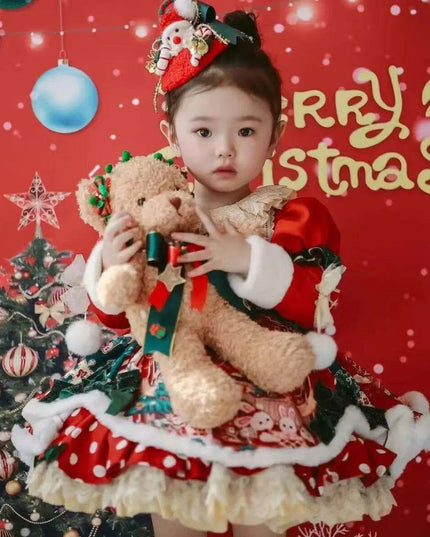 Captivating Velvet Spanish-Inspired Lolita Dress for Girls - Perfect for Celebrations and Special Occasions