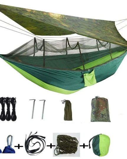 Ultimate Adventure Hammock: Weatherproof with Mosquito Net and Canopy Protection