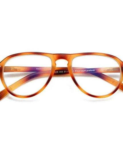 Vintage Style Blue Light Blocking Pilot Glasses for Unisex Fashion and Eye Protection