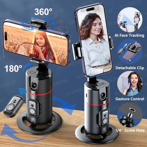 360° Rotation Handheld Smartphone Gimbal Stabilizer with Face Tracking and Remote Shutter