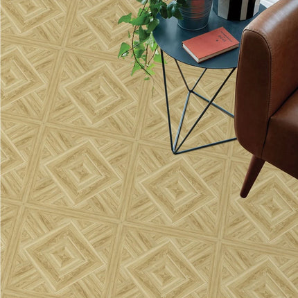 My Funny Life Self-Adhesive Wood Grain Floor Wallpaper - Thickened, Pe