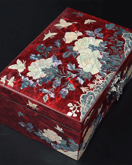 Luxury Mother of Pearl Jewelry Box with Mirror - Ideal Gift for Organizing Earrings, Necklaces, Rings & More