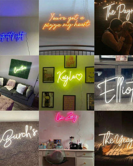 Personalized Waterproof LED Neon Name Sign - Stylish Wall Art for Any Space