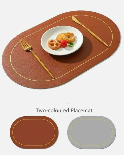 Elegant PVC Leather Table Mats - Modern & Functional