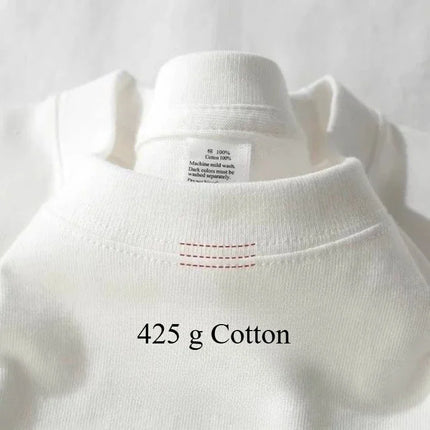 Men's 425 GSM Heavyweight Cotton T-Shirt — Short Sleeve Crew Neck