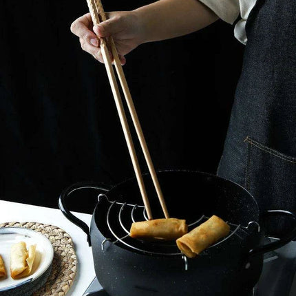 Elegant Beech Wood Extra-Long Chopsticks: Essential Utensils for Gourmet Dining