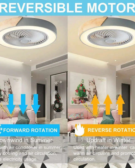 Modern Wooden Ceiling Fan with Remote Control & Adjustable LED Lighting