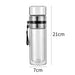 Eco-Friendly 400ML Borosilicate Glass Tea Infuser Bottle with Double Layer Design