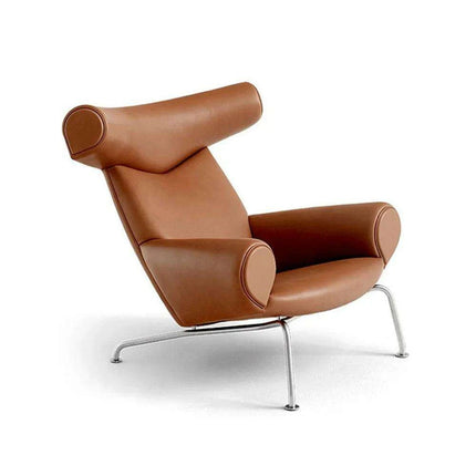 Nordic Luxury Leather Lounge Chair for Contemporary Living Spaces