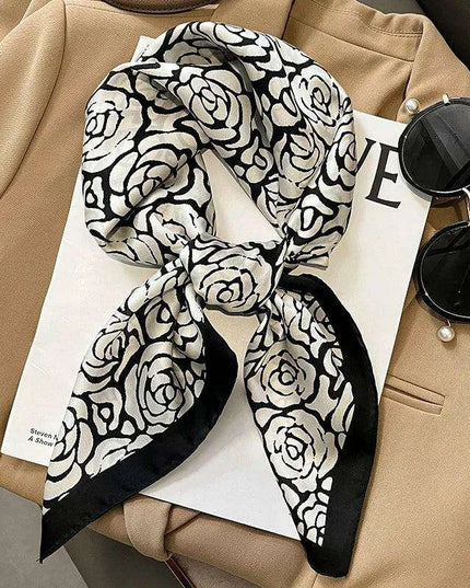 Elegant Satin Square Shawl Hijab: Luxurious 70x70cm Bandana for Women