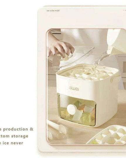Premium Double Layer Ice Cube Maker - Food Safe Ice Storage Solution