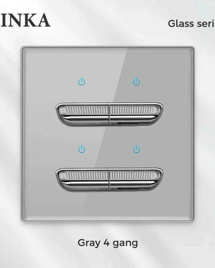 Elegant LED Crystal Glass Light Switch Panel - Versatile Multi-Gang Control System