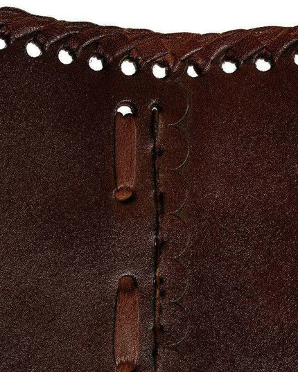 Retro Brown Leather Butterfly Chair with Sturdy Iron Frame for Stylish Comfort