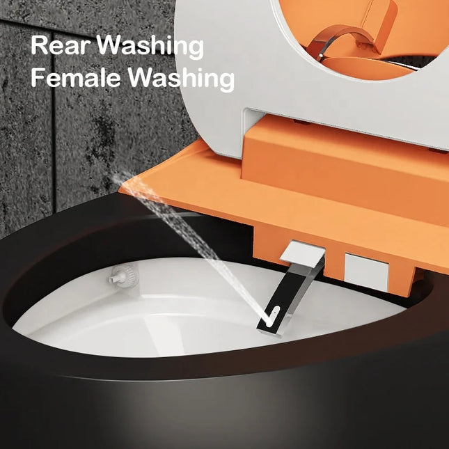 Luxury Orange Smart Toilet | Modern Design & Heated Seat