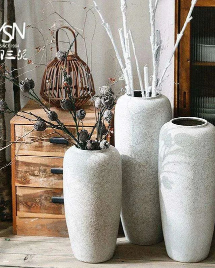 Nordic Ikebana Ceramic Vase Set for Elegant Room Decor and Plant Growth