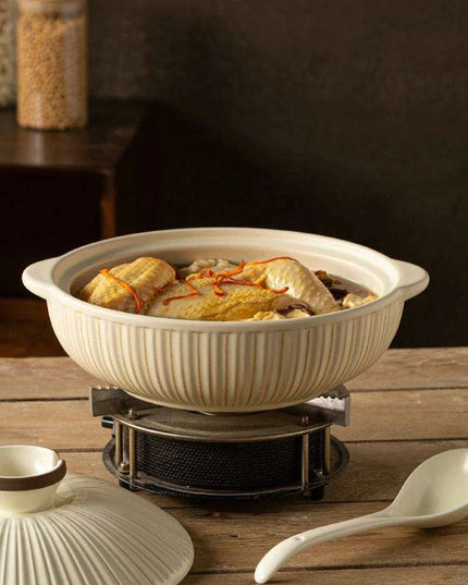 Korean Traditional Ceramic Casserole Pot - Perfect for Authentic Gas Cooking