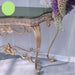 Vintage American Botanical Hallway Console Table with Ginkgo Leaf Design