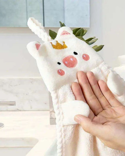 Charming Piglet Plush Microfiber Towels - Luxurious Kitchen & Bathroom Collection
