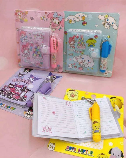 Sanrio Charming Mini Journal Collection - My Melody, Kuromi, Cinnamoroll - Pocket-Sized Notebook Set