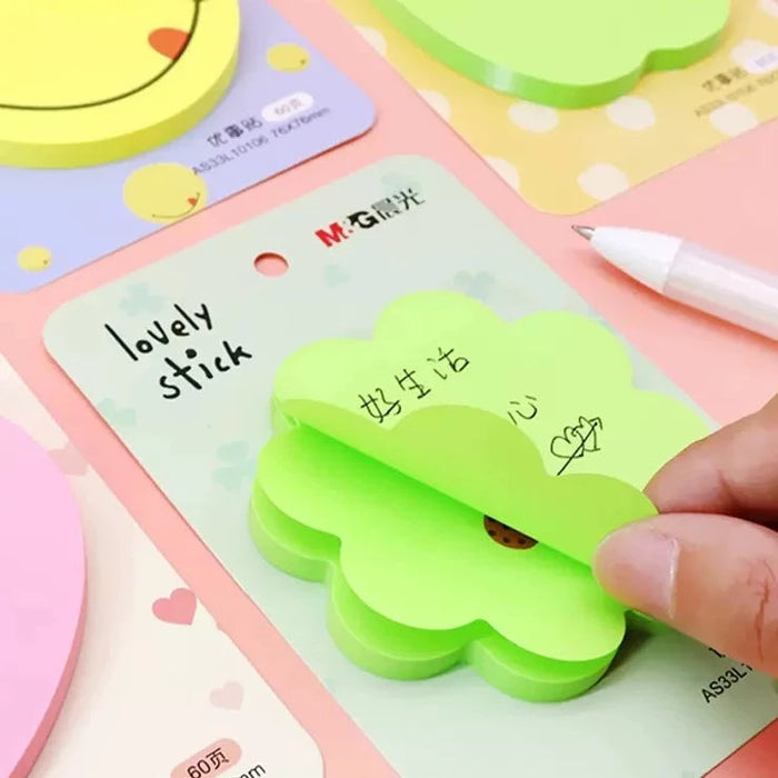 Cheerful Cartoon Sticky Notes - Lively Set for a Productive Workspace