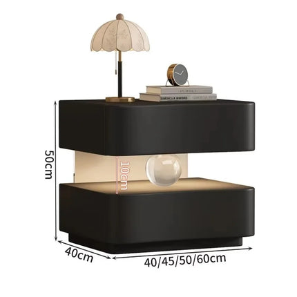 Italian Creative Design Luxury Bedside Table Solid Wood Cream Suspended Night Stand Modern Bedroom Furniture High End Cabinet italian-creative-design-luxury-bedside-table-solid-wood-cream-suspended-night-stand-modern-bedroom-furniture-high-end-cabinet