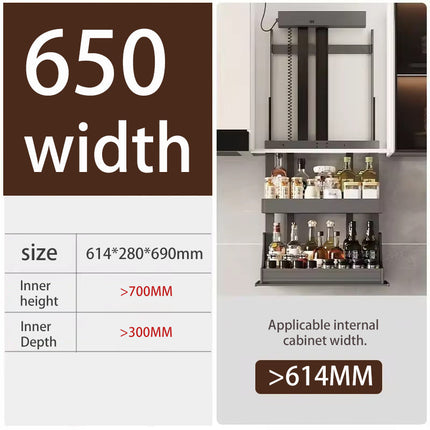 Smart Kitchen Lift Basket – Electric, Space-saving Organizer