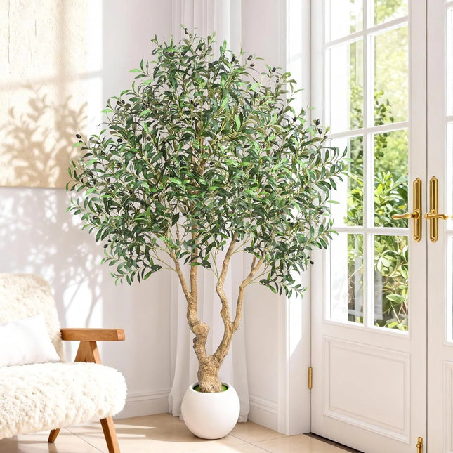 Tall Artificial Olive Tree with Potted Base — 210 or 240 cm
