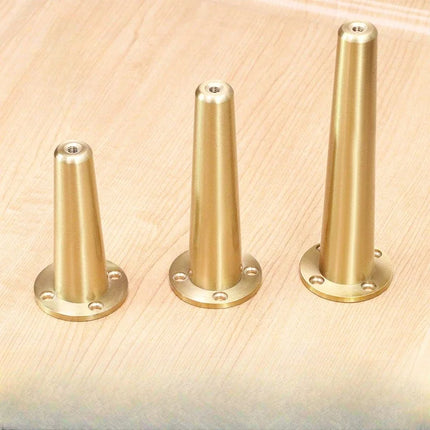 Light Luxury Solid Brass Furniture Leg — High Load-Bearing Cabinet & Sofa Support Foot, 120mm or 200mm