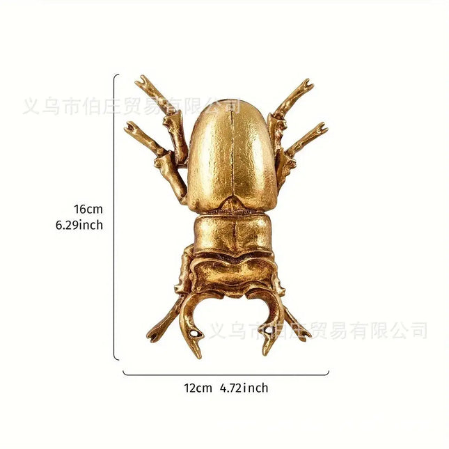 Gold Resin Insect Wall Sculpture — Hornet & Wasp Hanging Ornament