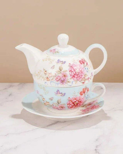 Elegant Floral Porcelain Tea Set for the Sophisticated Tea Connoisseur