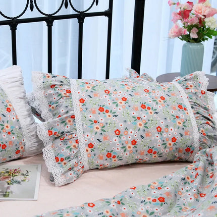 2pcs Pastoral Print Pillow Case Luxruy Ruffle Lace Pillow Cover Bedding Cushion Cases Home Decor Pillow Sham Satin Pillowcase 2pcs-pastoral-print-pillow-case-luxruy-ruffle-lace-pillow-cover-bedding-cushion-cases-home-decor-pillow-sham-satin-pillowcase