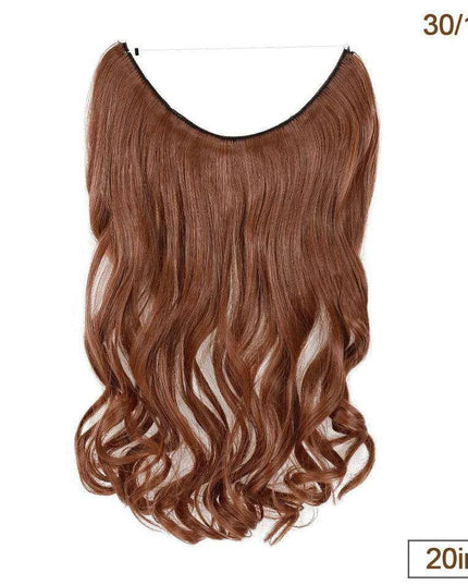 20-Inch Versatile Adjustable Invisible Wire Hair Extensions - Curly and Sleek Options